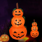Citrouilles gonflables Halloween dans un décor sombre