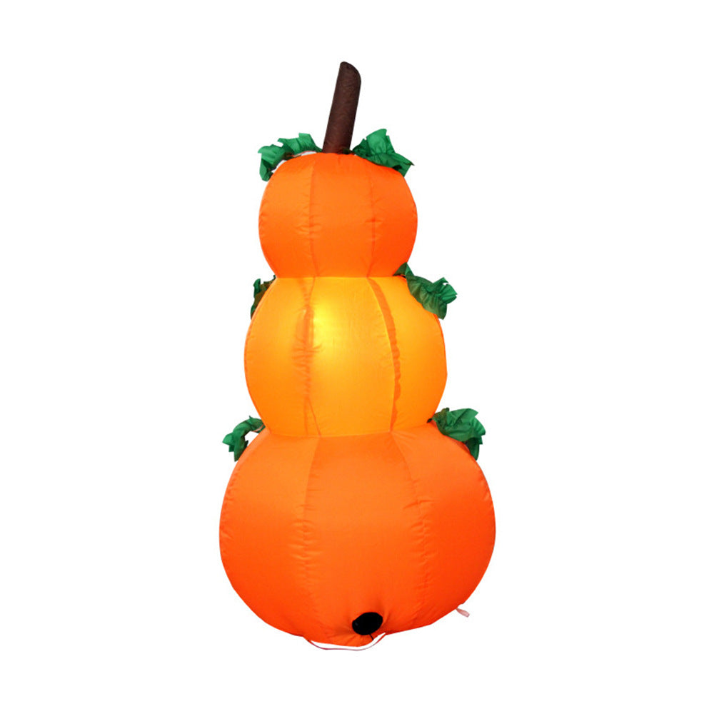 Citrouille gonflable Halloween éteinte, vue arrière